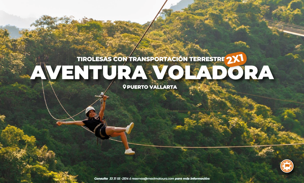 Tirolesa con transportación 2x1